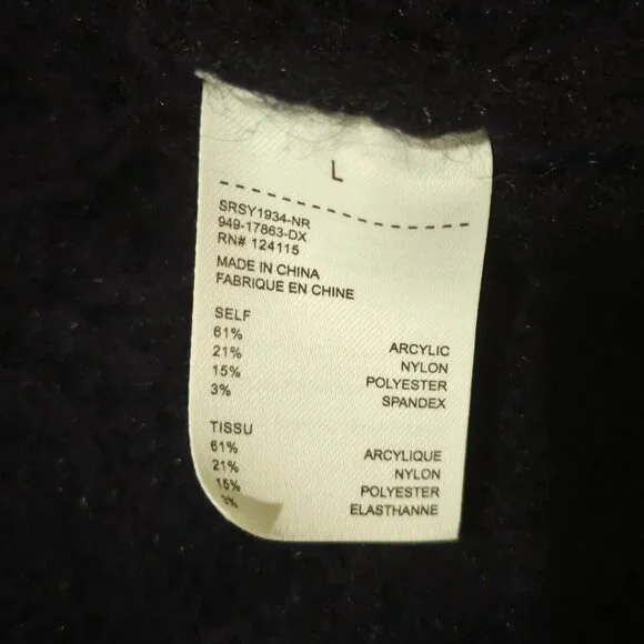 Sophie Rue Notch Cable Knit Pullover Sweater Size Large - Picture 8 of 9